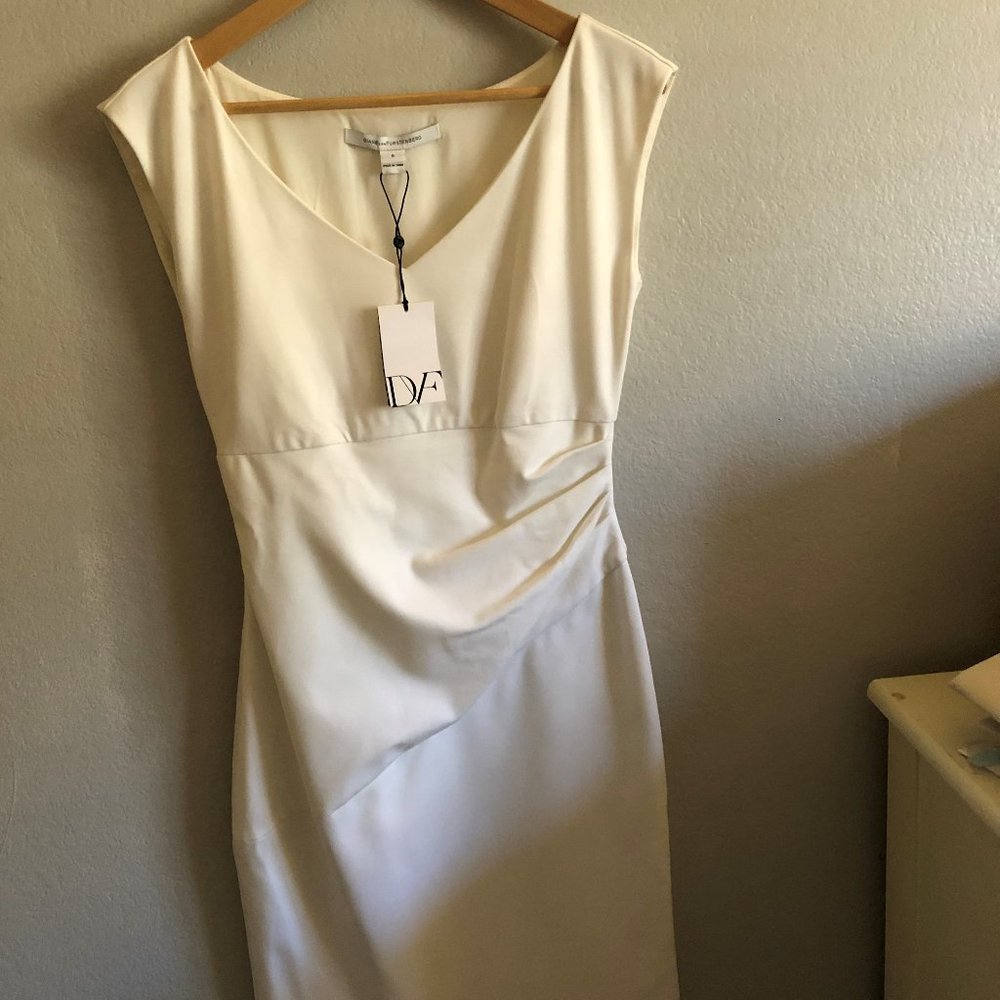 Cream shift dress